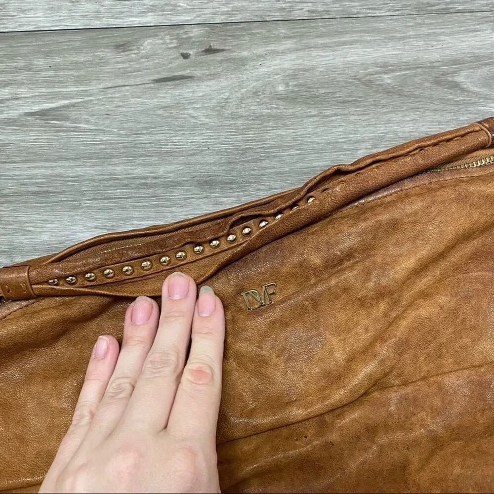 Diane von Furstenberg DVF Slouch Leather Hobo Bag